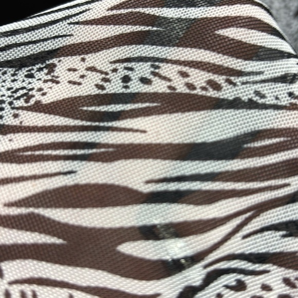 Jordan Taylor Wide Leg,animal skin pattern,elastic/tie waist,sheer,coverup pants - Picture 5 of 10